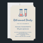 Beaker & Test Tube Science Themed Retirement Invitation<br><div class="desc">Retirement party invitation with a cute drawing of a test tube and beaker. Perfect for science themed events.</div>