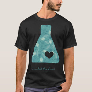 Beaker with heart medical lab tech love lab week T-Shirt
