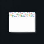 Beakers and Flasks Fun Science Pattern Post-it Notes<br><div class="desc">Sticky notes with a fun and colourful pattern. Research scientist vibe with beakers and flasks of different shapes and sizes in bright happy colours.</div>