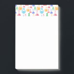 Beakers and Flasks Fun Science Pattern Post-it Notes<br><div class="desc">Sticky notes with a fun and colourful pattern. Research scientist vibe with beakers and flasks of different shapes and sizes in bright happy colours.</div>