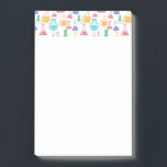 Beakers and Flasks Fun Science Pattern Post-it Notes<br><div class="desc">Sticky notes with a fun and colourful pattern. Research scientist vibe with beakers and flasks of different shapes and sizes in bright happy colours.</div>