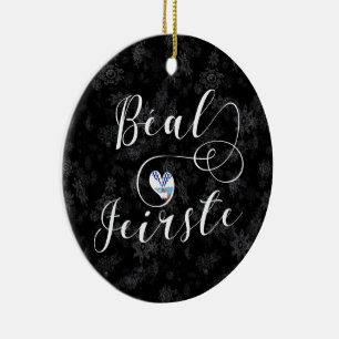 Béal Feirste Flag Heart, Belfast Ceramic Tree Decoration