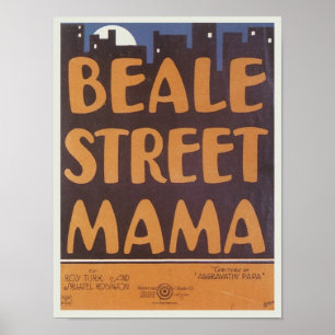 Beale Street Mama Vintage Songbook Cover Poster