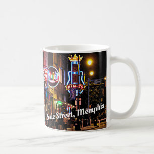 Beale Street, Memphis, Tennesee night scene Coffee Mug