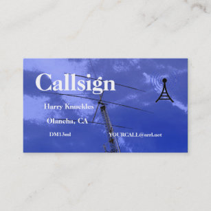 Beam and Tower Amateur Radio Call Sign Business Card