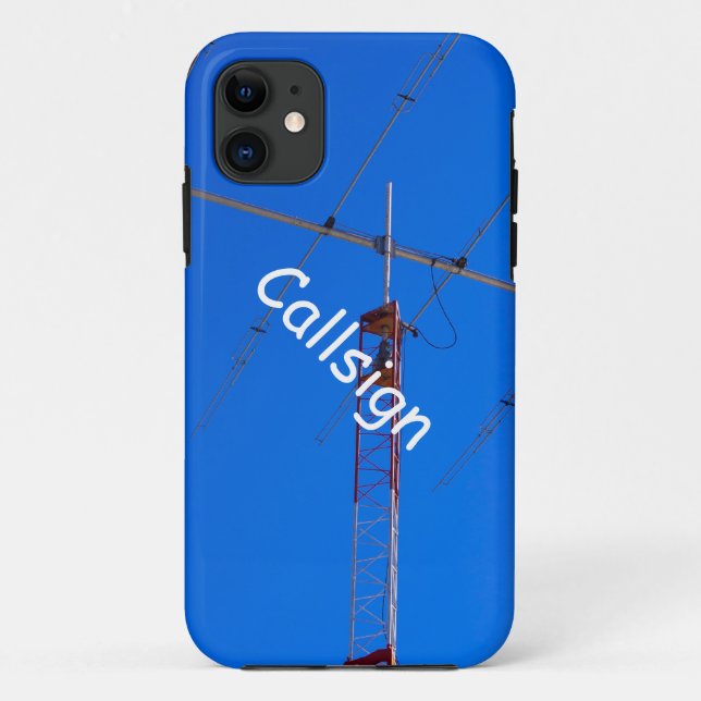 Beam Antenna and Callsign Case-Mate iPhone Case (Back)