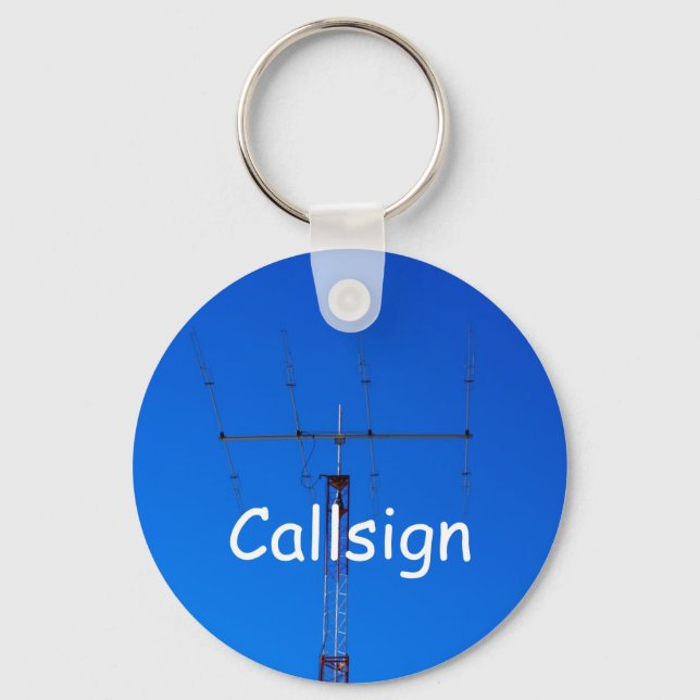 Beam Antenna and Callsign Key Ring (Front)