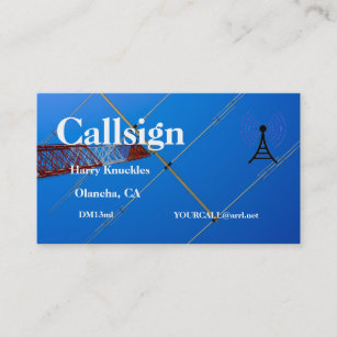Beam Antenna on Red and White Tower Business Card
