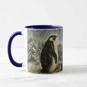 Beam Lingering Whimsical Aurora Animals Painting Mug