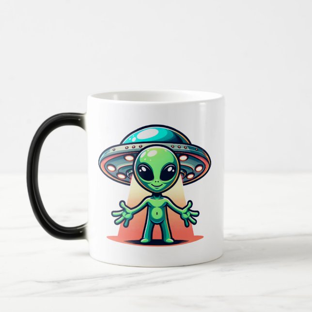 Beam Me Up | Alien and UFO  Magic Mug (Left)