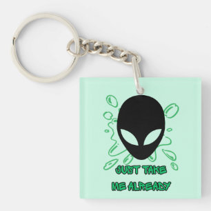 Beam Me Up Already Key Ring
