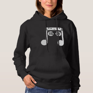 Beam Notes Eighth Classic Music Cassette Design Hoodie