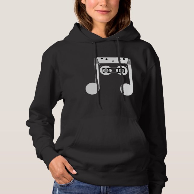 Beam Notes Eighth Classic Music Cassette Design Hoodie (Front)