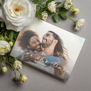 Beaming Delight Photo Wedding Save the Date Magnetic Invitation