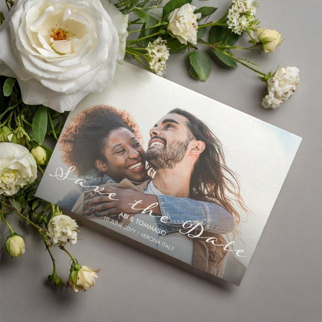 Beaming Delight Photo Wedding Save the Date Magnetic Invitation (Creator Uploaded)