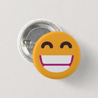Beaming Face Smiling Eyes Cute Custom Colours Emoj 3 Cm Round Badge