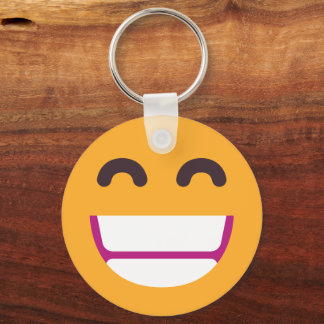 Beaming Face Smiling Eyes Cute Custom Colours Emoj Key Ring