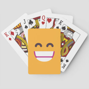 Beaming Face Smiling Eyes Cute Custom Colours Emoj Playing Cards