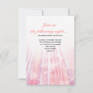 BEAMS OF LIGHT Bar Bat Mitzvah Reception Card