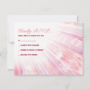 BEAMS OF LIGHT Bar Bat Mitzvah Reply Card