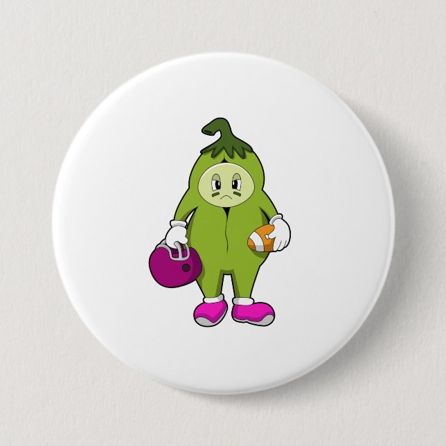 Bean at Football Sports 7.5 Cm Round Badge (Front)