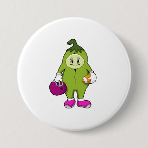 Bean at Football Sports 7.5 Cm Round Badge