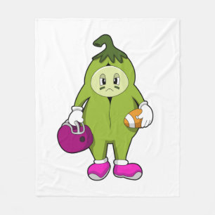 Bean at Football Sports Fleece Blanket