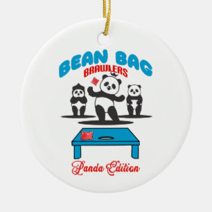 Bean Bag Brawlers - Panda Ceramic Tree Decoration