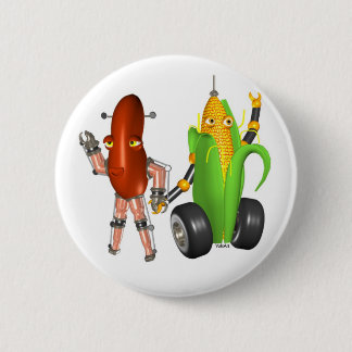 Bean cornbots 6 cm round badge