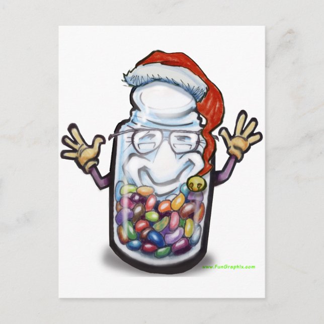 Bean Counters Christmas Holiday Postcard (Front)