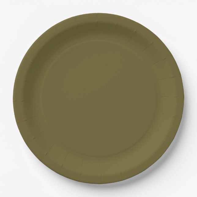 Bean Green 9 Inch Round Party Paper Plate (Front)