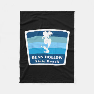 Bean Hollow State Beach California Mermaid Vacatio Fleece Blanket