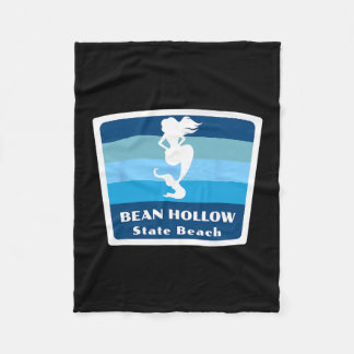 Bean Hollow State Beach California Mermaid Vacatio Fleece Blanket