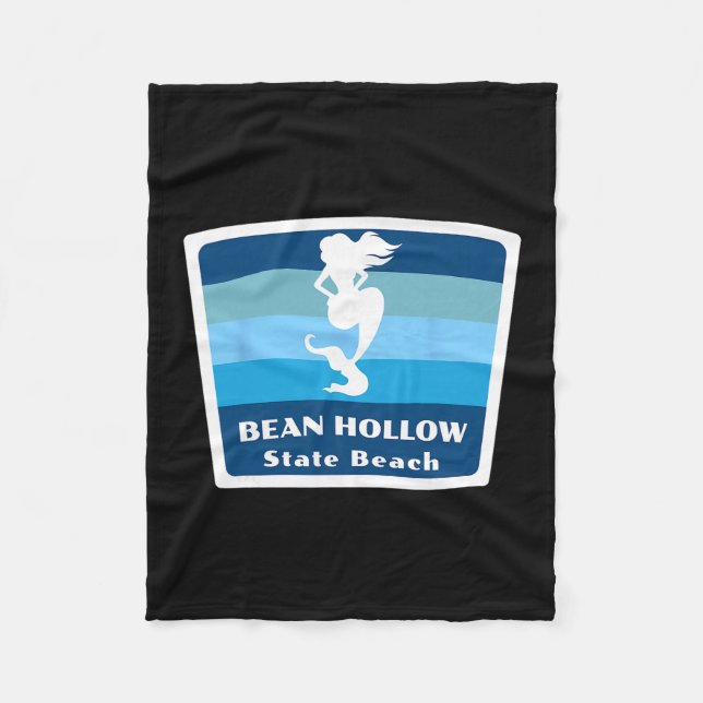 Bean Hollow State Beach California Mermaid Vacatio Fleece Blanket (Front)