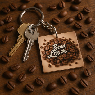 Bean Lover Coffee Beans Aesthetic Key Ring