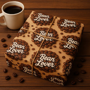 Bean Lover Coffee Beans Aesthetic Wrapping Paper