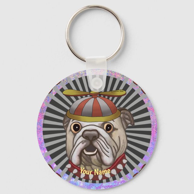 Beanie BullDog keychain (Front)