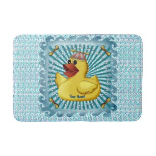 Beanie Hat Rubber Duck bath mat