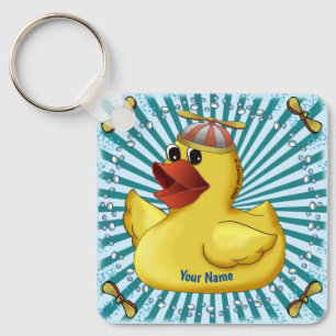 Beanie Hat Rubber Duck Key Ring