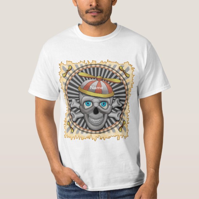 Beanie Hat Skull T-Shirt (Front)