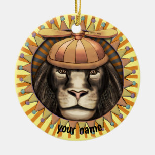 Beanie Lion Ceramic Tree Decoration