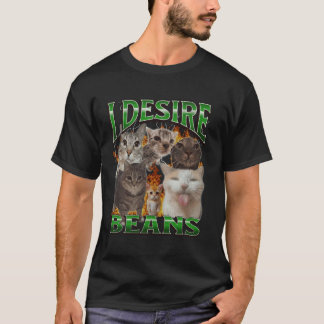 Beans Funny Cat Meme Bootleg Graphic T-Shirt