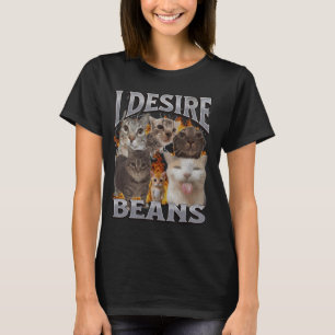 Beans Funny Cat Meme Bootleg Graphic T-Shirt