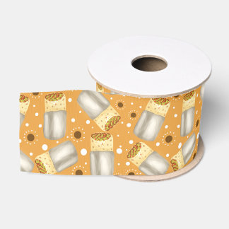 Beans,Meat,Vegetables And Cheese Burrito Grosgrain Ribbon