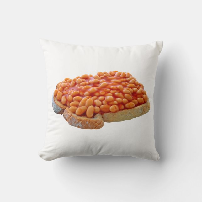 Beans On Toast Throw Pillow (Front)