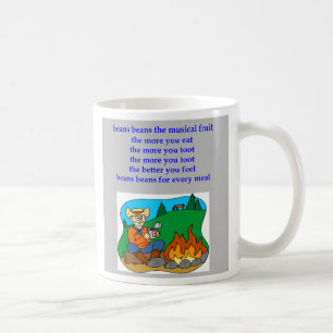 beans the nusical fruit fart rhyme, beans the n... coffee mug
