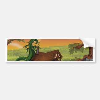 Beanstalk Cottage Cartoon Bumper Sticker