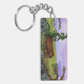 Beanstalk Cottage Cartoon Key Ring