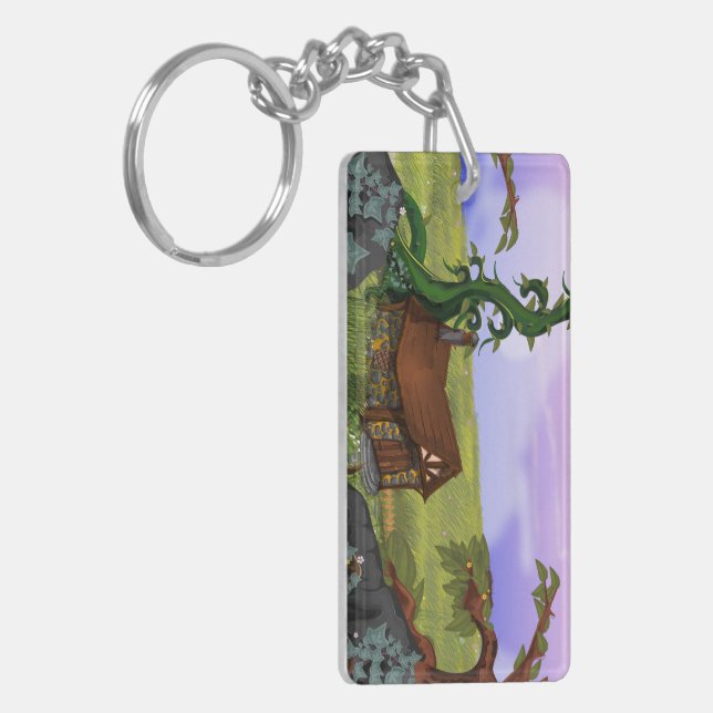 Beanstalk Cottage Cartoon Key Ring (Front Left)