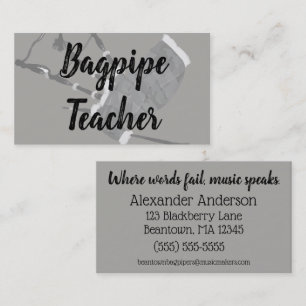 Beantown Bagpipes Business Card